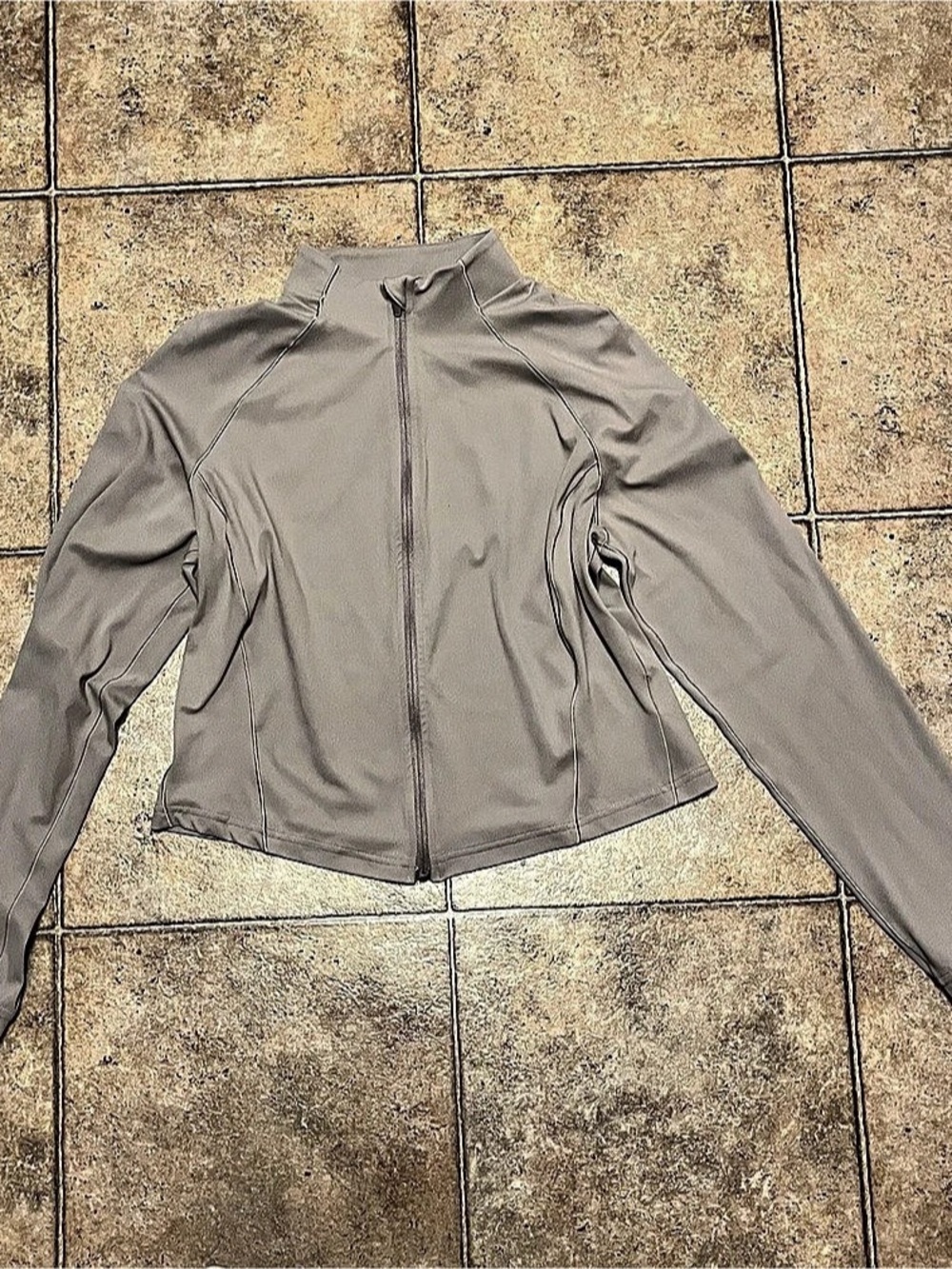 AVIA Large Gray Zip Jacket Cropped